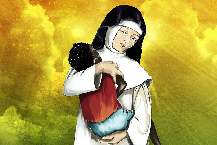 Mnemonic of a nun giving a sisterly Systole hug to a child then tickles ventricles and grasps tightly contracts